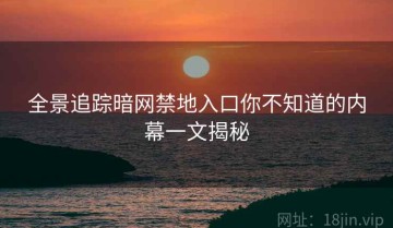 全景追踪暗网禁地入口你不知道的内幕一文揭秘
