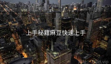 上手秘籍麻豆快速上手